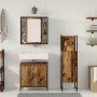 3-Piece Bathroom Furniture Set Old Wood Engineered Wood by , Bathroom furniture - Ref: Foro24-3332559, Price: 173,36 €, Disco...