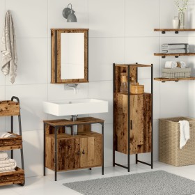 3-piece bathroom furniture set Aged wood Treated wood by , Bathroom furniture - Ref: Foro24-3332560, Price: 151,92 €, Discoun...