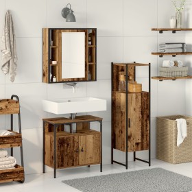 Conjunto de Muebles de Baño de 3 Piezas Madera Antigua Madera Ingenierizada de , Muebles de baño - Ref: Foro24-3332563, Preci...