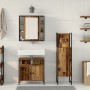 Conjunto de Muebles de Baño de 3 Piezas Madera Antigua Madera