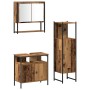 3-teiliges Badmöbel-Set Altholz Massivholz von , Badezimmermöbel - Ref: Foro24-3332566, Preis: 161,69 €, Rabatt: -5%%