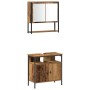 3-teiliges Badmöbel-Set Altholz Massivholz von , Badezimmermöbel - Ref: Foro24-3332566, Preis: 161,69 €, Rabatt: -5%%