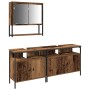 Gabinete para Lavabo de Baño con Lavabo Incorporado Madera Vieja Madera Ingenierizada de , Muebles de baño - Ref: Foro24-3332...