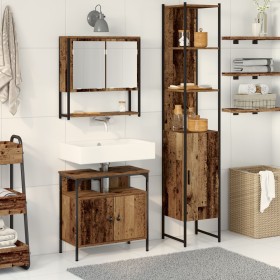 Mueble de lavabo con lavabo incorporado en madera antigua de madera engineered de , Muebles de baño - Ref: Foro24-3332575, Pr...