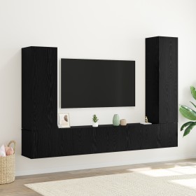 4-teiliges Set aus wandmontiertem TV-Schrank aus