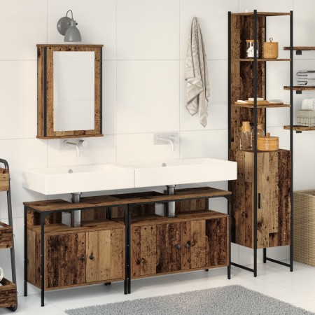 Badezimmerschrank mit integriertem Waschbecken aus antikem Holz von , Badezimmermöbel - Ref: Foro24-3332589, Preis: 231,88 €,...