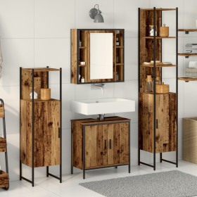 4-Piece Rustic Wood Bathroom Furniture Set by , Bathroom furniture - Ref: Foro24-3332590, Price: 244,99 €, Discount: %