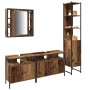 Bathroom furniture with integrated washbasin made of antique wood and processed wood by , Bathroom furniture - Ref: Foro24-33...