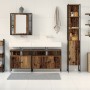 Bathroom furniture with integrated washbasin made of antique wood and processed wood by , Bathroom furniture - Ref: Foro24-33...