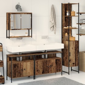 Gabinete de Lavabo con Lavabo Incorporado - Acabado de Madera Envejecida de , Muebles de baño - Ref: Foro24-3332601, Precio: ...