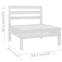Garden furniture set 7 pieces solid white pine wood by vidaXL, Garden sets - Ref: Foro24-3082548, Price: 383,27 €, Discount: %