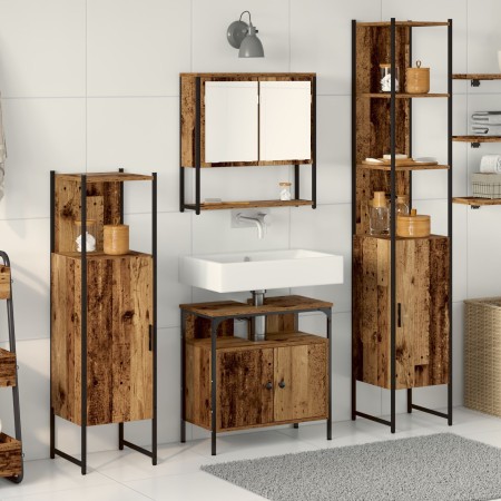 Set de Muebles de Baño de 4 Piezas Madera Vieja de , Muebles de baño - Ref: Foro24-3332603, Precio: 234,36 €, Descuento: %