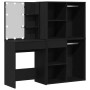 Vanity Table with 2 Cabinets in Crafted Wood Black Oak by , Bedroom Dressers - Ref: Foro24-3333044, Price: 239,40 €, Discount: %