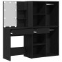 Vanity Table with 2 Cabinets in Crafted Wood Black Oak by , Bedroom Dressers - Ref: Foro24-3333044, Price: 239,40 €, Discount: %