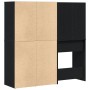 Schminktisch mit 2 Schränken aus Holz aus schwarzer Eiche von , Schlafzimmerkommoden - Ref: Foro24-3333044, Preis: 239,40 €, ...