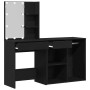 LED Makeup Table and Black Oak Cabinet by , Bedroom Dressers - Ref: Foro24-3333045, Price: 179,24 €, Discount: %
