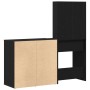 LED Makeup Table and Black Oak Cabinet by , Bedroom Dressers - Ref: Foro24-3333045, Price: 179,24 €, Discount: %