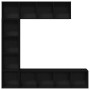 3 pcs Black Oak Shelves 36x30x143 cm Processed Wood by , Bookcases and shelves - Ref: Foro24-3333046, Price: 179,81 €, Discou...