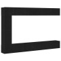 Conjunto de mueble de TV de 7 piezas montado en la pared en madera de roble negra | Foro24.es | Tu tienda online para hogar, jardín y más Foro24.es