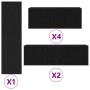 7-piece wall-mounted TV furniture set in black oak wood by , TV Furniture - Ref: Foro24-3333058, Price: 315,18 €, Discount: %