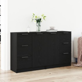 Aparadores 2 pcs Negro Roble 60x30x70 cm Madera elaborada de , Aparadores - Ref: Foro24-3333072, Precio: 165,65 €, Descuento:...
