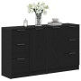 2 pcs Black Oak Sideboards 60x30x70 cm Processed Wood by , Sideboards - Ref: Foro24-3333072, Price: 165,65 €, Discount: %