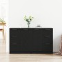 2 Stück Sideboards aus schwarzer Eiche 60x30x70 cm Verarbeitetes Holz von , Sideboards - Ref: Foro24-3333072, Preis: 165,65 €...