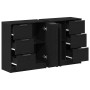2 Stück Sideboards aus schwarzer Eiche 60x30x70 cm Verarbeitetes Holz von , Sideboards - Ref: Foro24-3333072, Preis: 165,65 €...