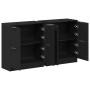 2 pcs Black Oak Sideboards 60x30x70 cm Processed Wood by , Sideboards - Ref: Foro24-3333073, Price: 124,70 €, Discount: %