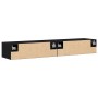 Gabinetes de Pared 2 pcs Roble Negro 68x30x20 cm Madera Engineered | Foro24.es | Tu tienda online para hogar, jardín y más Foro24.es