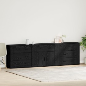 3 pcs Black Oak Sideboards of good quality Wood by , Sideboards - Ref: Foro24-3333085, Price: 295,45 €, Discount: %