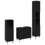 Juego de Gabinetes de Baño de 3 Piezas Roble Negro Madera