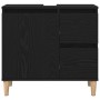 3-Piece Bathroom Cabinet Set Black Oak Crafted Wood by , Bathroom furniture - Ref: Foro24-3333086, Price: 201,95 €, Discount: %