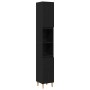 Conjunto de Muebles de Baño de 3 Piezas Roble Negro Madera