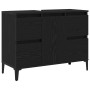 3-teiliges Badmöbel-Set aus schwarzem Eichenholz von , Badezimmermöbel - Ref: Foro24-3333091, Preis: 235,04 €, Rabatt: %