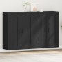 Cabinets Hung 2 Pcs Black Oak Engineered Wood by , Sideboards - Ref: Foro24-3333106, Price: 159,33 €, Discount: %