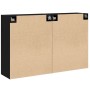 Cabinets Hung 2 Pcs Black Oak Engineered Wood by , Sideboards - Ref: Foro24-3333106, Price: 159,33 €, Discount: %