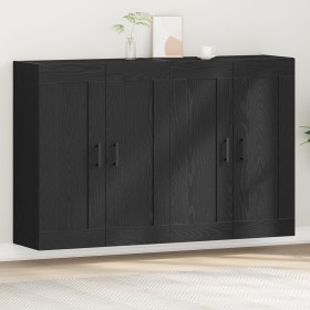 Wandschränke 2 Stück Schwarze Eiche Crafted Wood