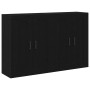 Wall Mounted Cabinets 2 pcs Black Oak Crafted Wood by , Sideboards - Ref: Foro24-3333107, Price: 169,98 €, Discount: %