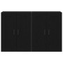 Gabinetes Montados en la Pared 2 pcs Roble Negro Madera Elaborada de , Aparadores - Ref: Foro24-3333107, Precio: 175,99 €