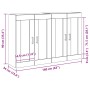Wandschränke 2 Stück Schwarze Eiche Crafted Wood | Foro24.es | Tu tienda online para hogar, jardín y más Foro24.es