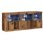 Sideboard with LED lights Old Wood 162x37x67 cm Engineering Wood by , Sideboards - Ref: Foro24-3333110, Price: 179,15 €, Disc...