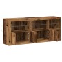 Sideboard with LED lights Old Wood 162x37x67 cm Engineering Wood by , Sideboards - Ref: Foro24-3333110, Price: 179,15 €, Disc...