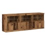 Sideboard with LED Lights Aged Wood 181.5x37x67 cm Engineered Wood by , Sideboards - Ref: Foro24-3333111, Price: 192,28 €, Di...