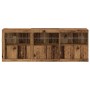 Sideboard with LED Lights Aged Wood 181.5x37x67 cm Engineered Wood by , Sideboards - Ref: Foro24-3333111, Price: 192,28 €, Di...