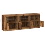 Sideboard with LED Lights Aged Wood 181.5x37x67 cm Engineered Wood by , Sideboards - Ref: Foro24-3333111, Price: 192,28 €, Di...