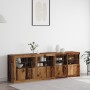 Sideboard mit LED-Leuchten Altholz 202x37x67 cm von , Sideboards - Ref: Foro24-3333112, Preis: 211,23 €, Rabatt: %