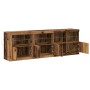 Sideboard mit LED-Leuchten Altholz 202x37x67 cm von , Sideboards - Ref: Foro24-3333112, Preis: 211,23 €, Rabatt: %