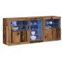 Sideboard mit LED-Leuchten Altholz 162x37x67 cm Holzwerkstoff von , Sideboards - Ref: Foro24-3333115, Preis: 185,88 €, Rabatt: %