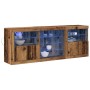 Aparador con luces LED Madera vieja 181,5x37x67 cm Madera recuperada de , Aparadores - Ref: Foro24-3333116, Precio: 196,79 €,...